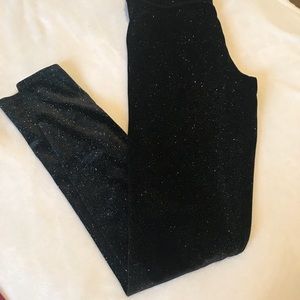 PINK shimmery black leggings